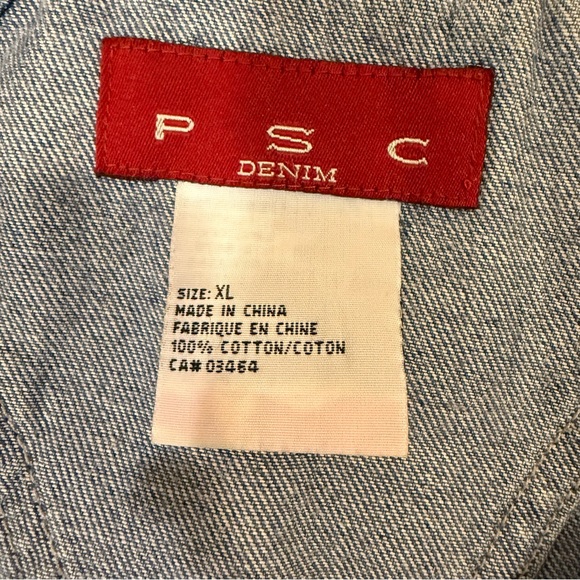 PSC Denim Light Wash Overall Dress - Light Blue - Picture 3 of 6